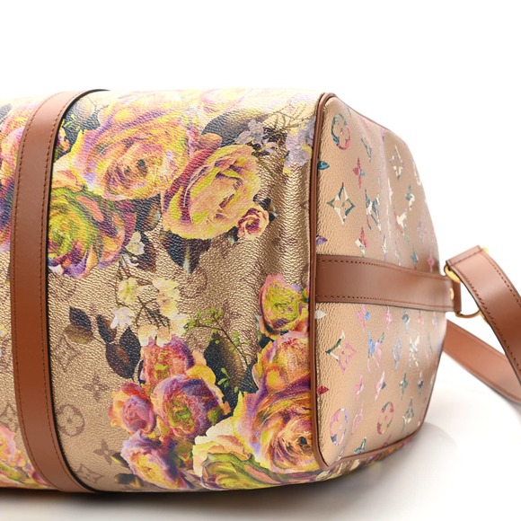 ❌❌ Louis Vuitton Gold Keepall 45 bandouliere Monogram Garden Party travel bag LV - Picture 8 of 11